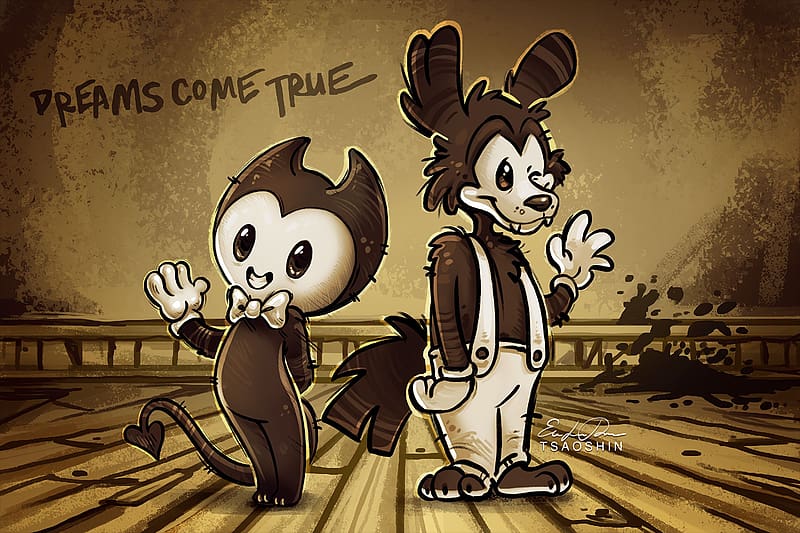 Video Game, Bendy (Bendy And The Ink Machine), Bendy And The Ink Machine, Boris (Bendy And The Ink Machine), HD wallpaper