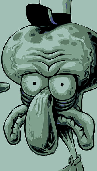 Sad Squidward, aesthetic, sad aesthetic, spongebob, HD phone wallpaper