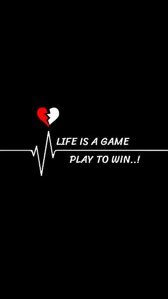 Play to win, Heart, beat, broken Heart, game, life, line, no love, sad, HD phone wallpaper