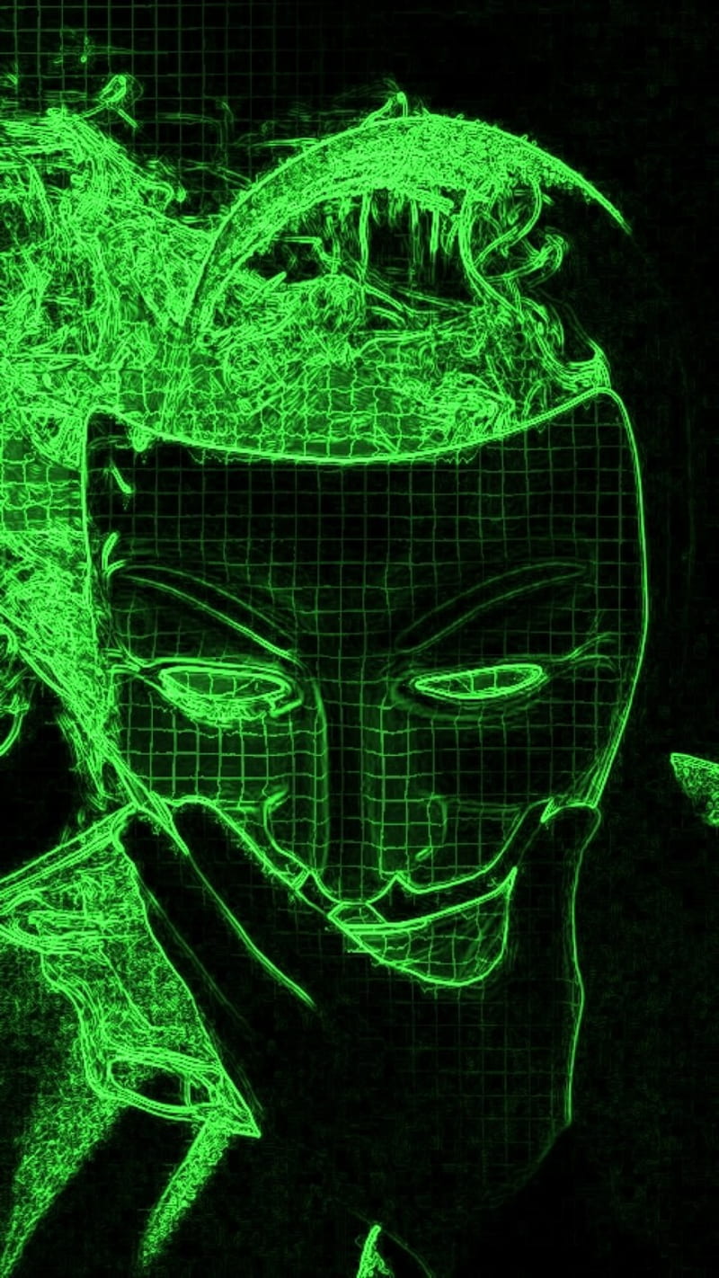 Anonymous, hacker, matrix, green, HD phone wallpaper