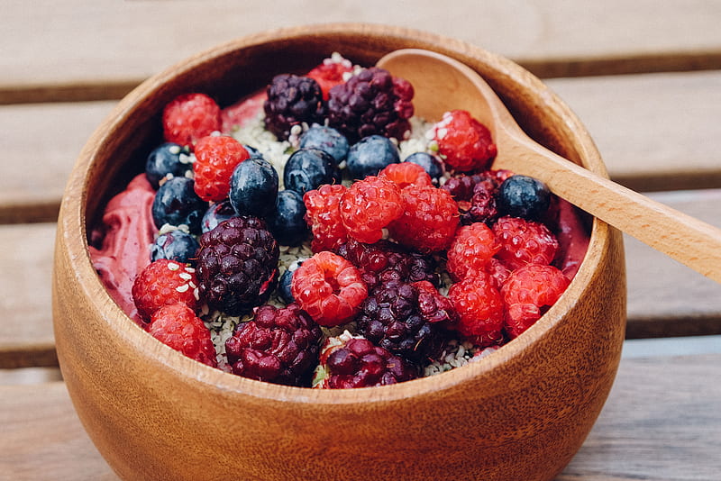 Berries, bowl, breakfast, dessert, HD wallpaper | Peakpx