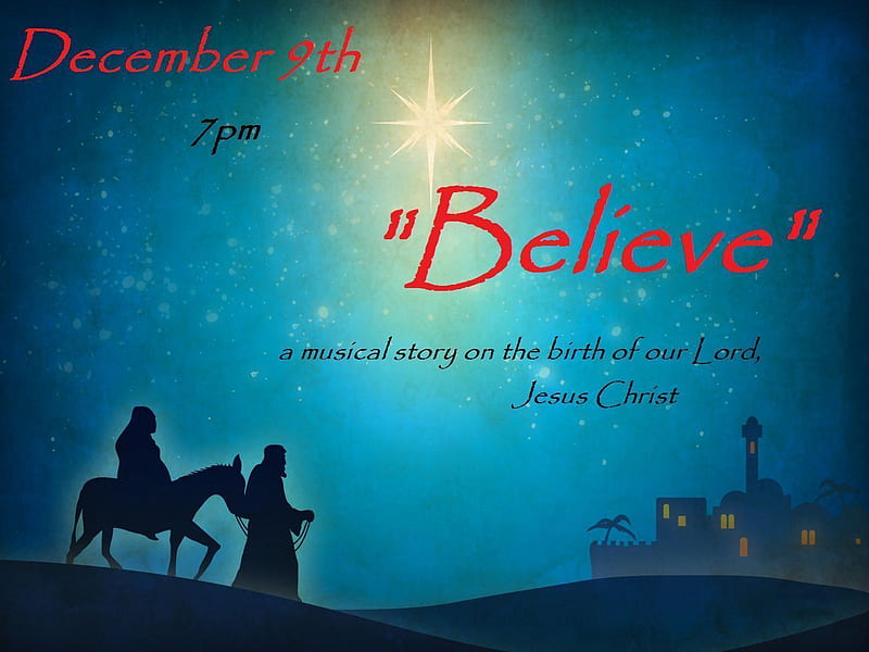 Nativity Scene Background, Believe Christmas, HD wallpaper