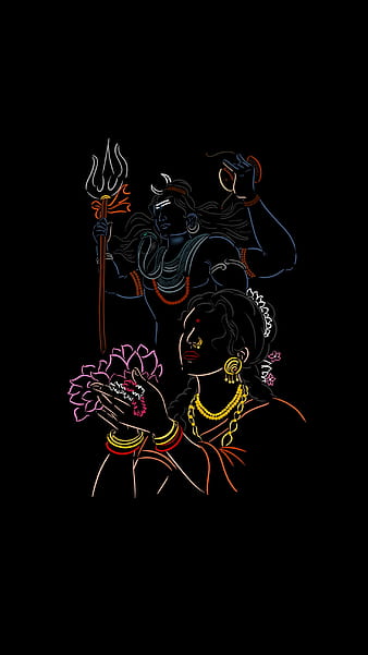 Buy The Duo of Lord Shiva and Parvati Vector art Handmade Painting by  NANDINI ARYA CodeART772251694  Paintings for Sale online in India