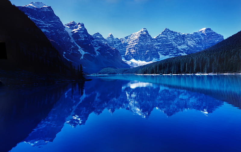 Moraine Lake in Canadian Rockies, Mountains, Canada, Lakes, Reflections, Nature, HD wallpaper