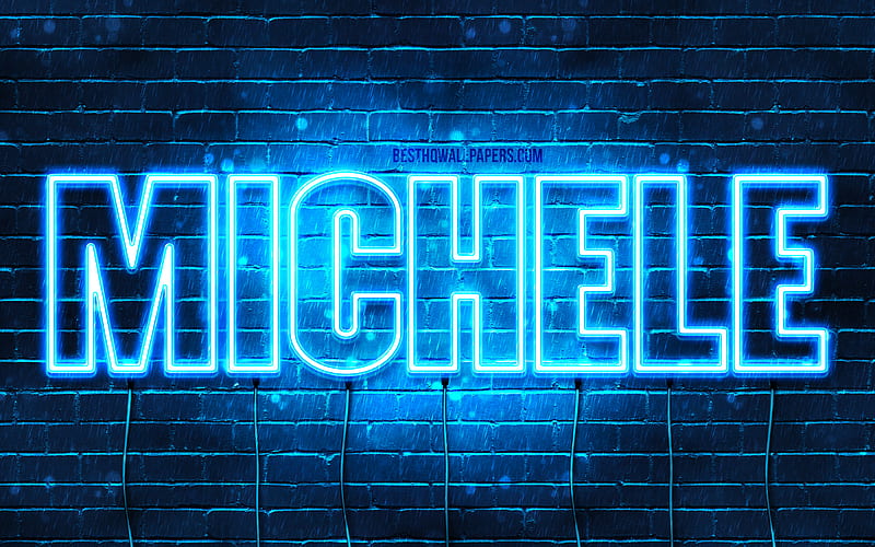 Michele con nombres, nombre michele, luces de neón azules, happy birtay  michele, Fondo de pantalla HD | Peakpx