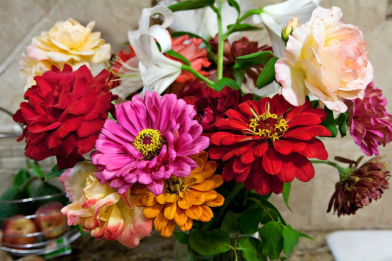 Colourful bouquet, flowers, nature, colourful, bouquet, HD wallpaper ...