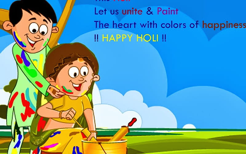 Holi, boy, children, colours, festival, girl, happy holi, holi hai, HD  wallpaper | Peakpx