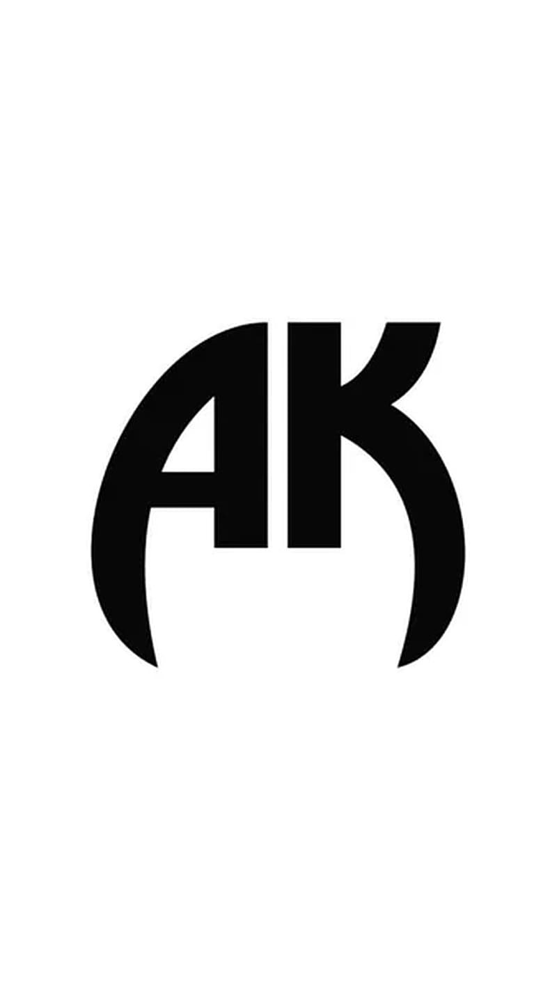 Ak Name, Black Pointed Edge Design, black pointed edge, logo design, HD phone wallpaper