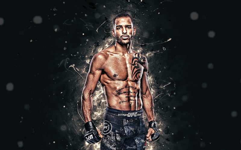 Danny Roberts white neon lights, English fighters, MMA, UFC, Mixed martial arts, Danny Roberts , UFC fighters, MMA fighters, HD wallpaper