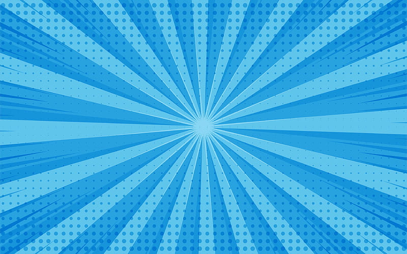blue abstract rays blue lines, creative, blue abstract backgrounds, artwork, background with rays, HD wallpaper