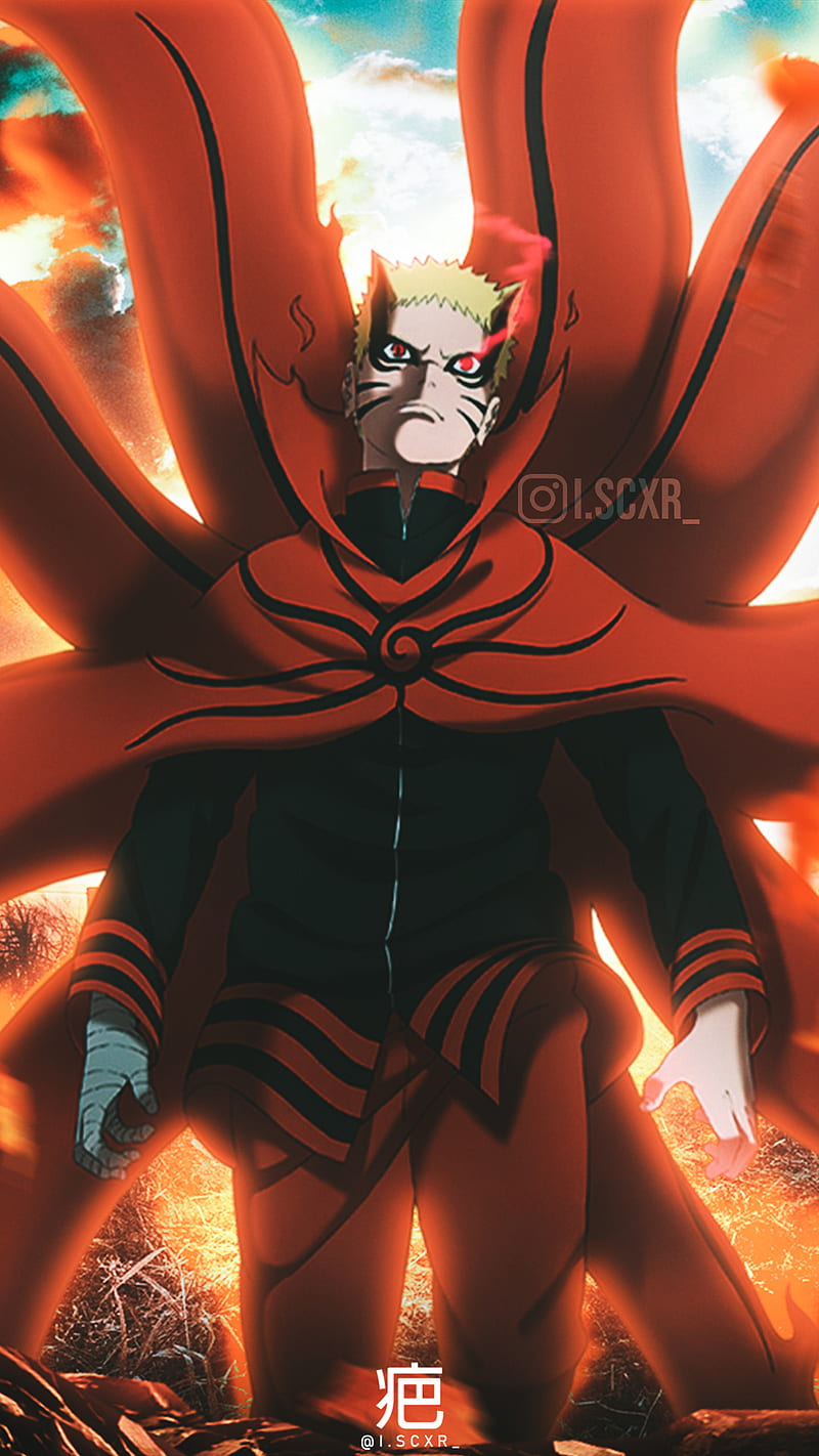 Naruto Baryon Mode, shippuden, naruto uzumaki, ninetails, fourtails, anime,  HD phone wallpaper