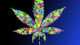 Marijuana Weed Plant Trippy, HD wallpaper