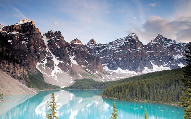 Glacier Mountain Lake, HD wallpaper