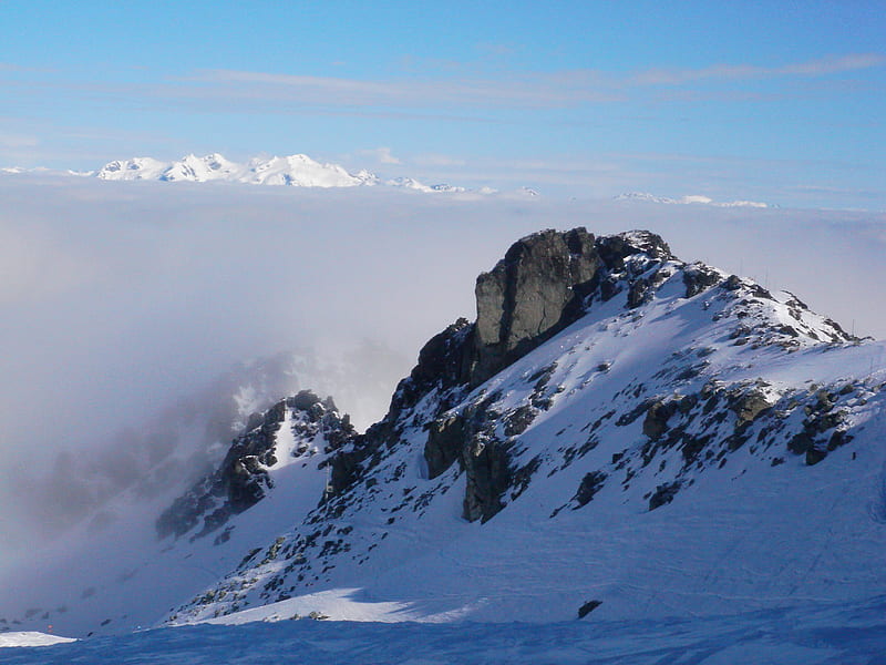 Blackcomb Mountain BC, mountain, snow, bonito, blackcomb, majestic, whistler, winter, HD wallpaper