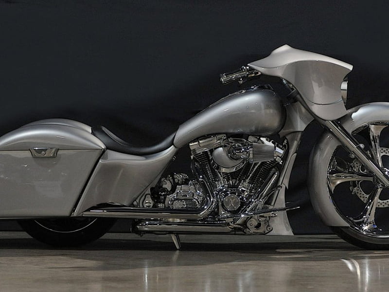 Harley Davidson Bagger, bike, chopper, harley, motorcycle, HD wallpaper