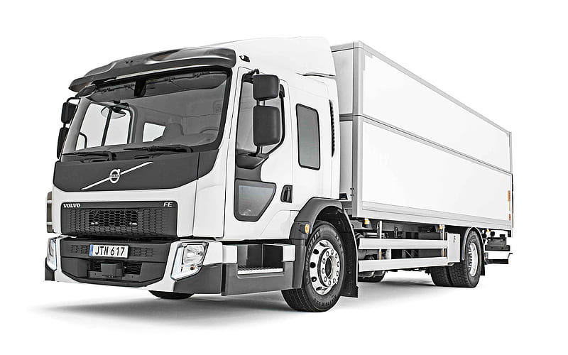 Volvo FE, 2019, new truck, cargo truck, cargo transportation concepts, delivery, new white Volvo FE, swedish truck, Volvo, HD wallpaper