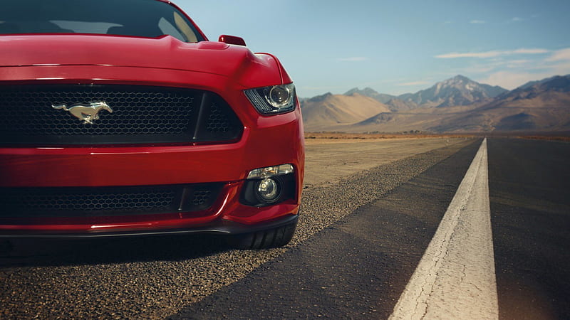 Ford Mustang Gt Red Front Muscle Car Ford Mustang Carros Hd Wallpaper Peakpx