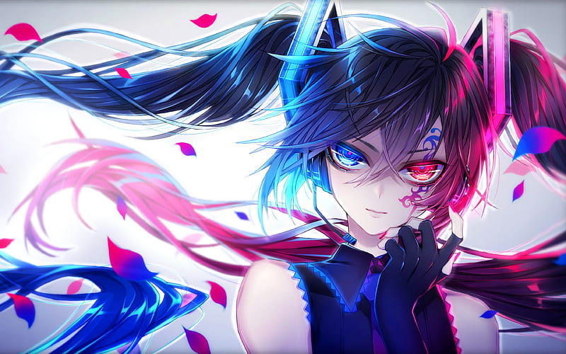 Hatsune Miku, art, anime characters, Vocaloid, HD wallpaper