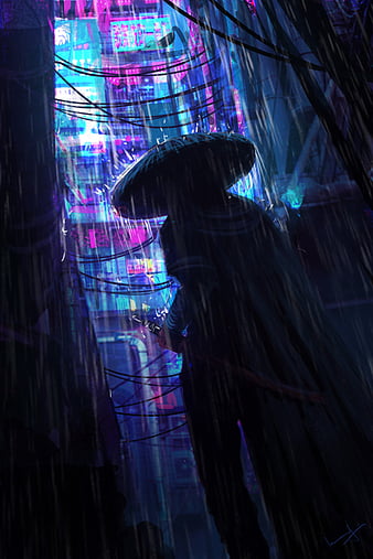 Ninja Cyberpunk Night City iPhone Phone HD Wallpaper #830h