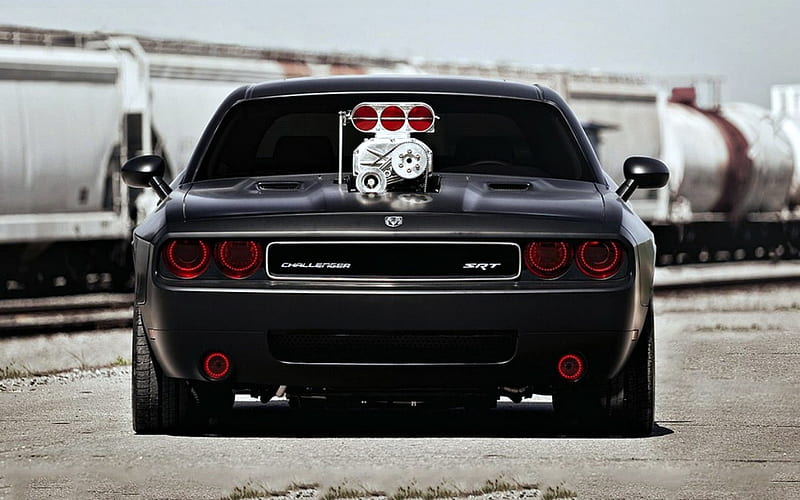 Dodge Challenger with Attitude, Dodge, Challenger, carros, Blower, HD wallpaper