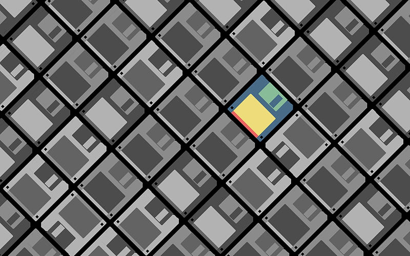 Floppy Disk Minimalist, floppy-disk, minimalism, computer, artist, minimalist, HD wallpaper