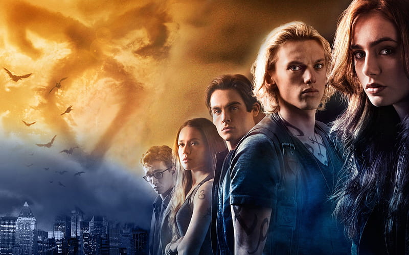 The Mortal Instruments: City of Bones, celebrity, bonito, kevin zegers, the mortal instruments, robert sheehan, entertainment, people, lily collins, jamie campbell bower, movies, city of bones, actresses, actors, HD wallpaper