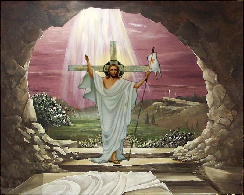 He is risen!, christ, jesus, resurrection, easter, god, HD wallpaper