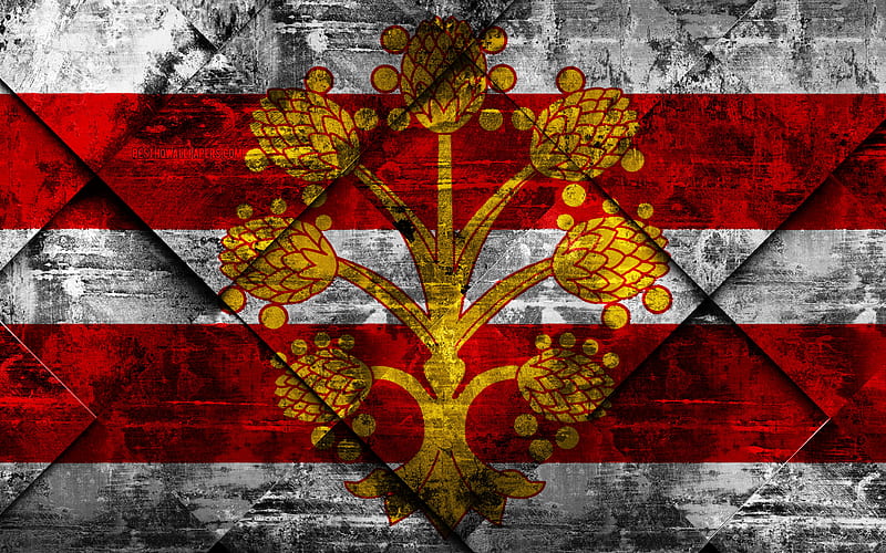 Flag of Westmorland grunge art, rhombus grunge texture, Counties of England, Westmorland flag, England, national symbols, Westmorland, United Kingdom, creative art, HD wallpaper
