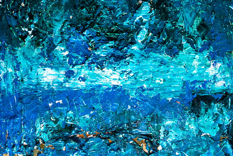 Close View of Blue Abstract Painting, HD wallpaper