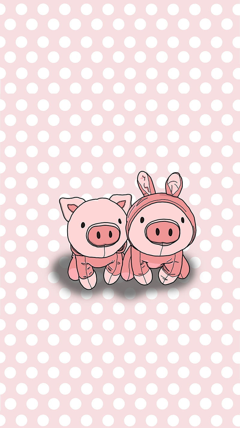 Piglets, cute, happy, little, piglet, pigs, pink, rabbit, small, HD phone wallpaper
