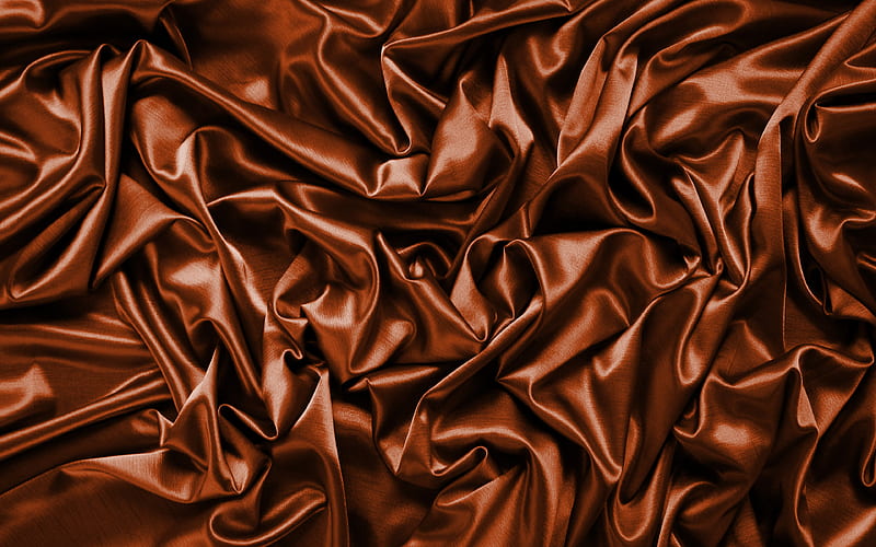 brown satin background silk textures, satin wavy background, brown backgrounds, satin textures, satin backgrounds, brown silk texture, HD wallpaper