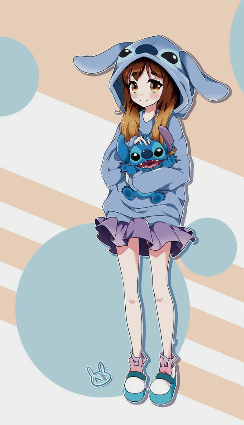 Me and stich, love, HD phone wallpaper