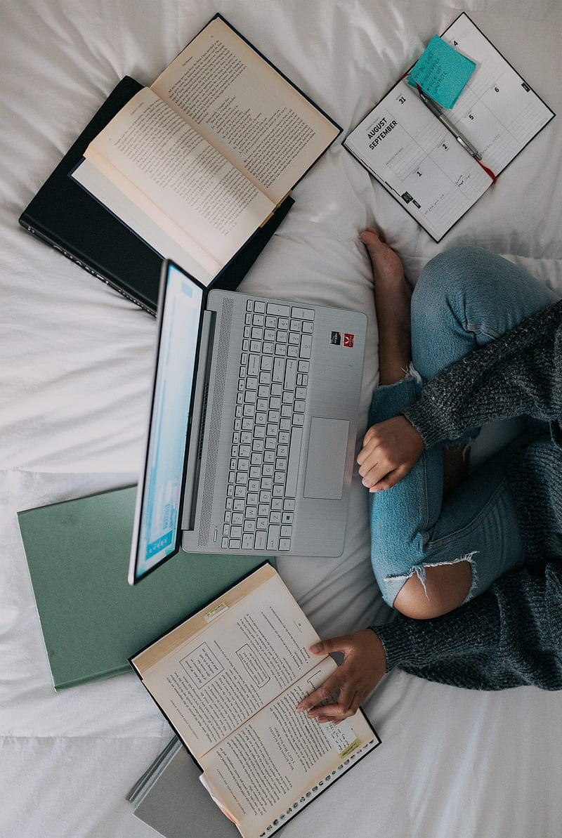 learning, books, laptop, hands, HD phone wallpaper