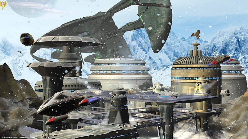 Romulan Sci Fi Shuttle Snow Space Star Trek Star Trek, HD wallpaper
