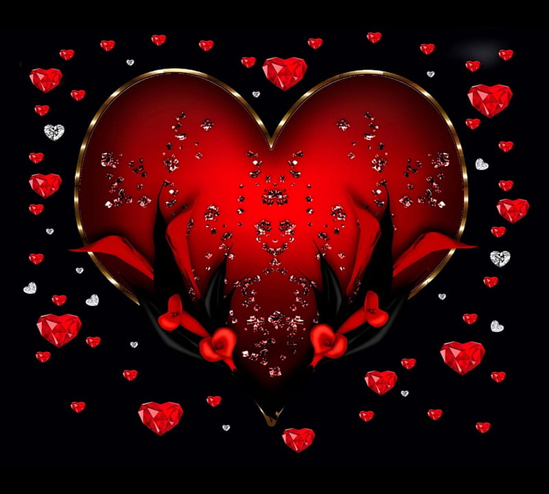 Red Heart, red, magnificent, corazones, HD wallpaper | Peakpx