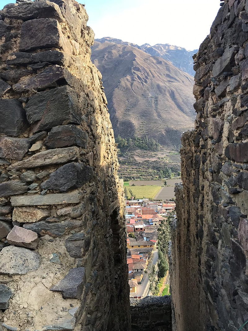 Ollantaytambo Peru, inca, mountain, ollantaytambo, peru, puerta, sol, travel, HD phone wallpaper