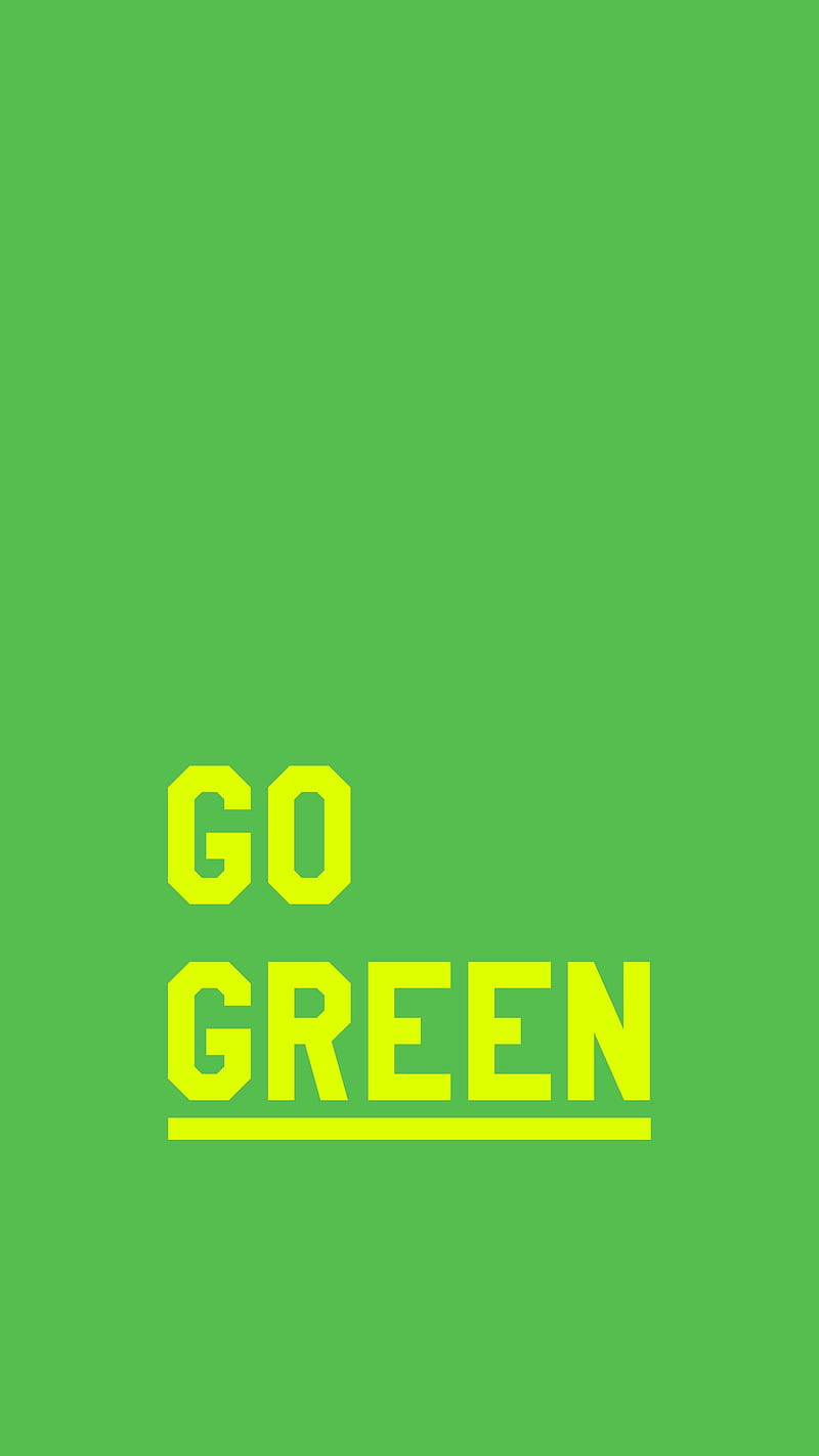 Go Green, change, clean, eco, emission, natural, nature, power, sayings, HD phone wallpaper