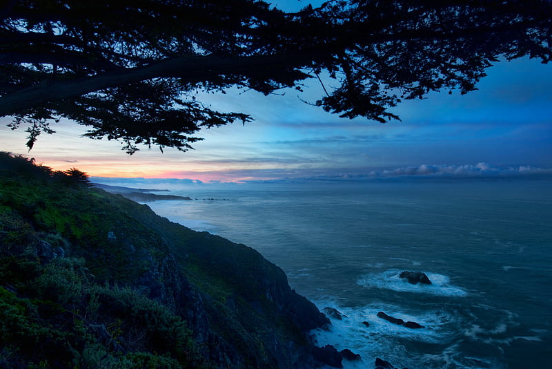 Sunrise in Big Sur, skyscape, california, big sur, seascape, sunrise, HD wallpaper Sunrise in Big Sur, skyscape, california, big sur, seascape, sunrise, HD wallpaper