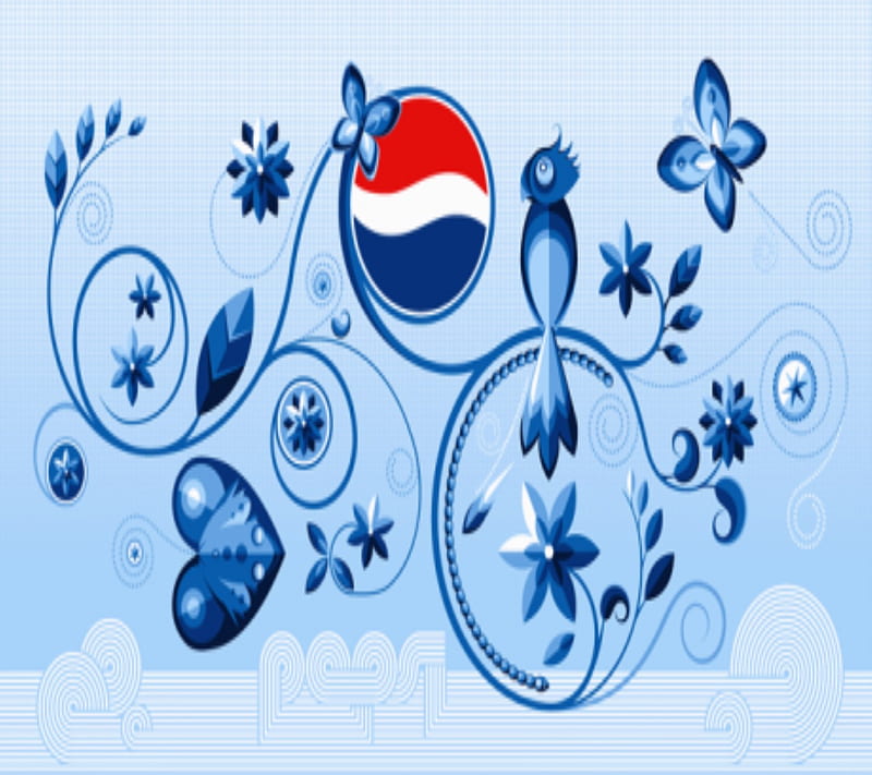 Abstract Pepsi, bird, desenho, drink, corazones, logo, new, HD wallpaper