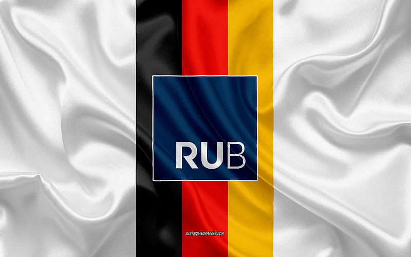 Ruhr University Bochum Emblem, German Flag, Ruhr University Bochum logo, Bochum, Germany, Ruhr University Bochum, HD wallpaper