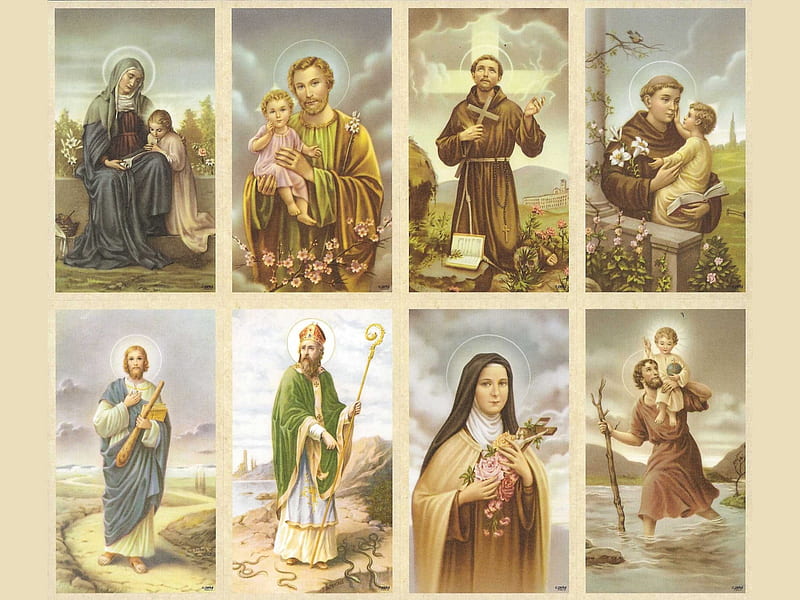 Assorted Saints, christ, jesus, holy, sacred, people, worship, saints, HD wallpaper