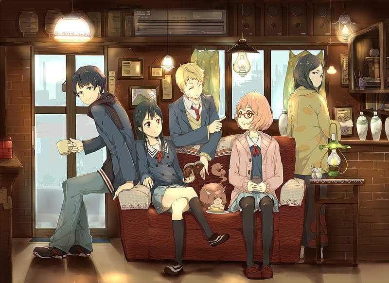 Anime, Beyond the Boundary, Akihito Kanbara, Ayaka Shindō, Hiroomi Nase, Mirai Kuriyama, Mitsuki Nase, HD wallpaper