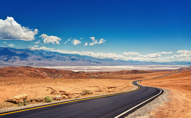 Long Desert Road Ultra, Nature, Desert, Landscape, Scenery, Road, Long, HD wallpaper