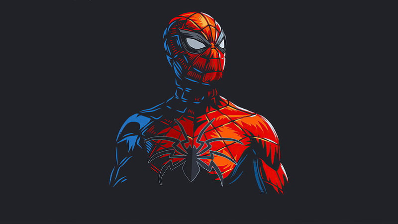 Spider Man Red Minimalism, spiderman, superheroes, artwork, artist,  minimalism, HD wallpaper | Peakpx