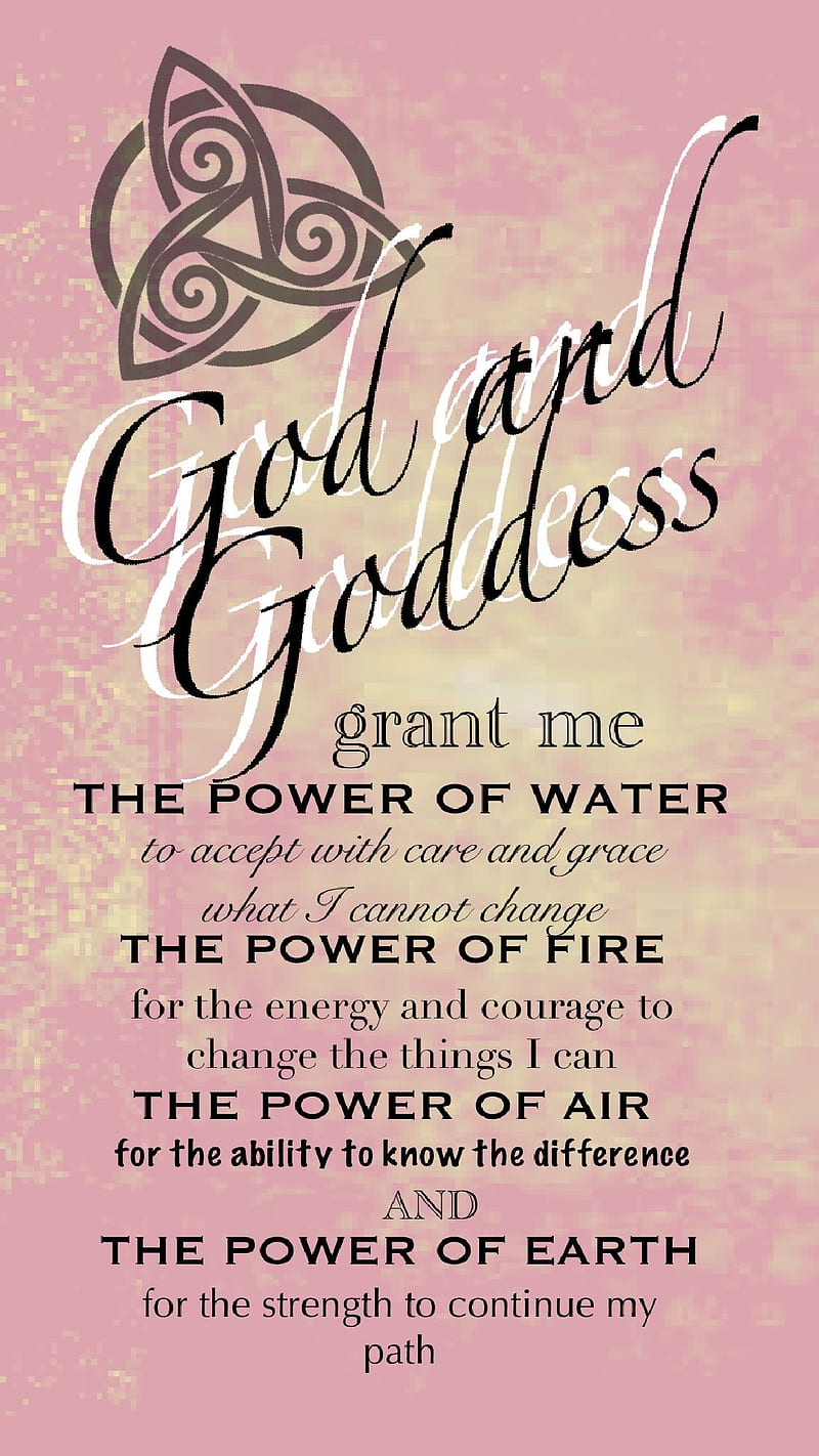 God and Goddess, love, pink, prayer, triple goddess, wicca, HD phone wallpaper