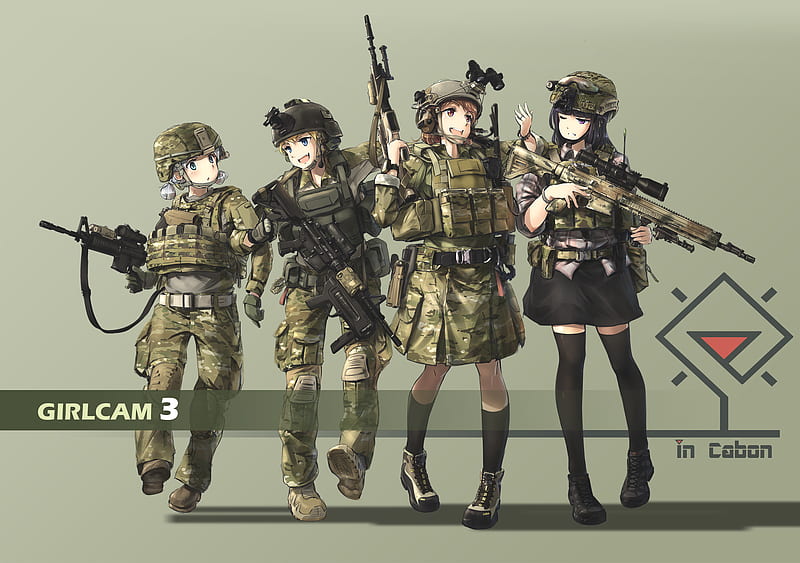 Anime, Original, M4 Carbine, HD wallpaper
