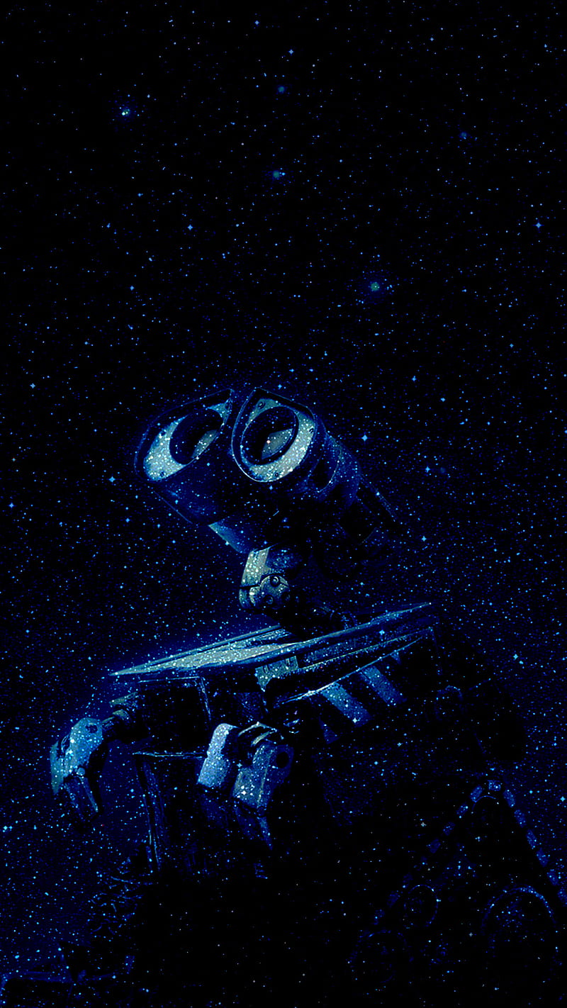 WALL-E, gear, metal, purple, space, star, walle, HD phone wallpaper