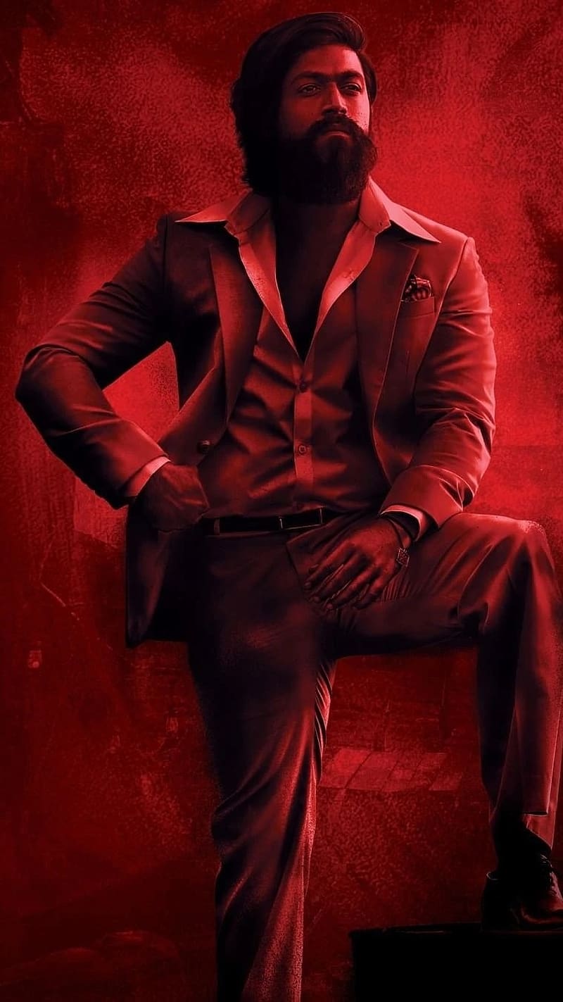 Kgf Rocky Bhai, Red Effect, indian actor, rocking star, HD phone wallpaper