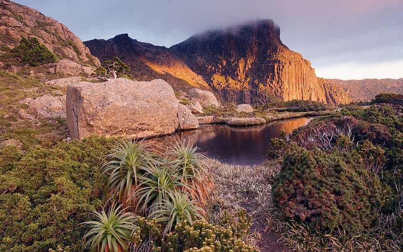 Mount Anne in Tasmania, tasmania, nature, deserts, mountains, HD wallpaper
