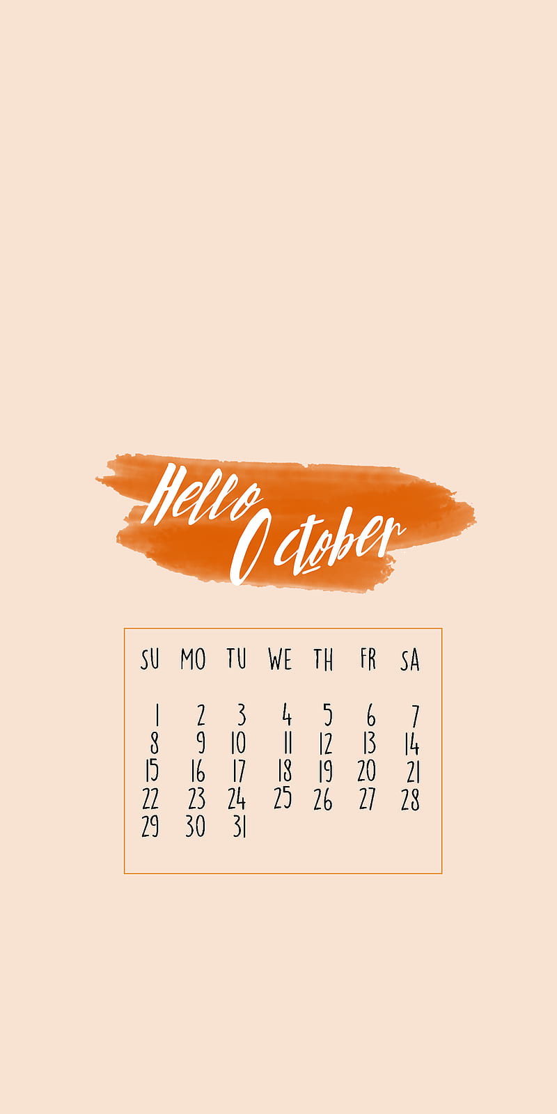 OrangeOctober, calendar, october, oct, productivity, HD phone wallpaper